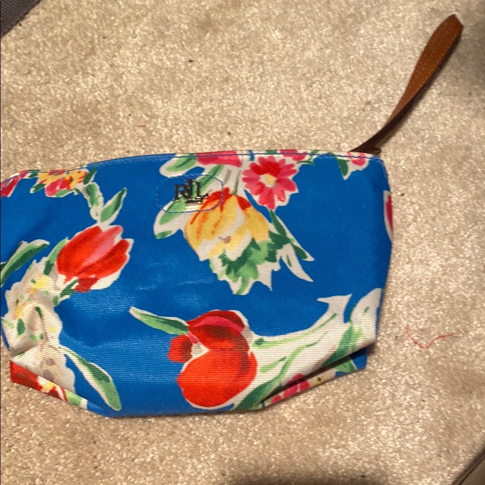 Floral Blue Women's Cosmetic Bag